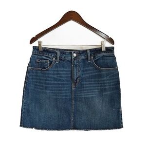 Old Navy Raw Hem Denim Mini Skirt